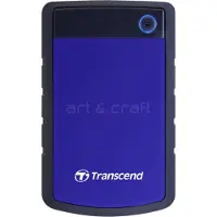 Transcend 2,5” ekstern harddisk, 1 TB USB 3.0, blå TS1TSJ25H3B Modsvarer: N/A