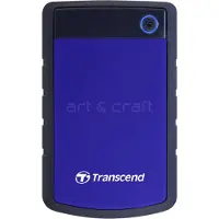 Transcend 2,5” ekstern harddisk, 2 TB USB 3.0, blå TS2TSJ25H3B Modsvarer: N/A