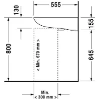 Duravit D-Code håndvask 60 x 55 cm til væg med hanehul