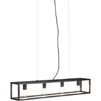 QAZQA Industriel pendellampe sort - Cage 4