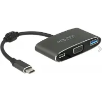 DeLOCK - Ekstern videoadapter - VL101 - USB-C 3.1 - VGA - grå - detailsalg