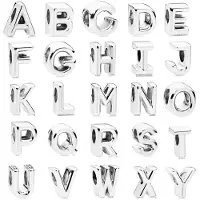 Pandora Letter N Alphabet Charm - Kompatible ?jeblikke Armb?nd - Smykker til kvinder - Gave til kvinder i dit liv - lavet med sterlings?lv