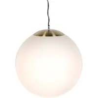 QAZQA Smart skandinavisk pendellampe guld med opalglas 50 cm inkl. WiFi A60 - Ball 50