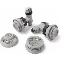 Intex 26005e Over jorden Swimming Pool Inlet Air Water Jet Del Kit med stempletventil Sil Sammens?tning Jet dyse Sil Grid & Mere