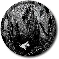 Opto Design Running Moomin bakke rund sort Ø 38 cm