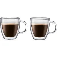 Bodum Bistro dobbeltvægget glas med hank 2 stk 30 cl.