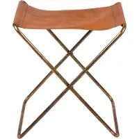 Broste Copenhagen Nola skammel læder brun, 45 cm