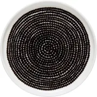 Marimekko Räsymatto tallerken Ø13,5 cm sort og hvid
