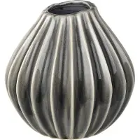 Fyrklövern Broste Copenhagen Wide vase 15 x 15 cm, Smokey Grey