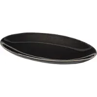 Broste Copenhagen Nordic Coal ovalt fad 13,6x22 cm ​