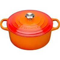 Le Creuset emaljeret støbejernssignatur rund hollandsk ovn 3,5 qt. Flamme