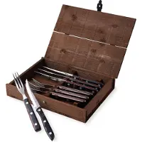 Gense Old Farmer Classic grillbestik, 8 dele 4+4 rødbrun
