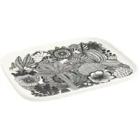 Marimekko Siirtolapuutarha fad 15 x 12 cm sort-hvid (Finland 100 år)