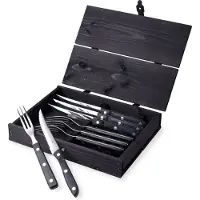 Gense Old Farmer Black grillbestik, 8 dele 4+4 sort