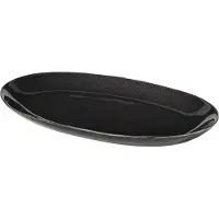 Broste Copenhagen Nordic Coal ovalt fad 17x30 cm