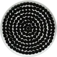 Marimekko Räsymatto tallerken Ø 20 cm sort-hvid
