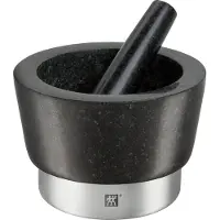 Zwilling Spices Morter og støder 15 cm, Rund, Sort, Granit