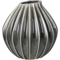 Fyrklövern Broste Copenhagen Wide vase 25 x 25 cm, Smokey Grey