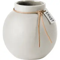 ERNST vase stentøj hvid 10 cm
