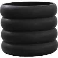 DBKD Mud krukke sort Mellem, Ø 14 cm