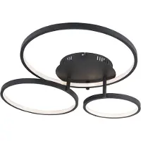 QAZQA Moderne loftslampe sort inkl. LED og lysdæmper - Rondas