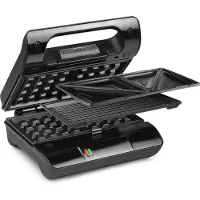 Princess Classic Multi & Sandwich Grill Compact Pro - Toast maskine / vaffelbager / grill - 800 W - stål/sort