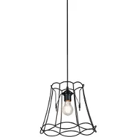 QAZQA Retro pendellampe sort 30 cm - Granny Frame