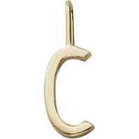 Design Letters Vedhæng Til Halskæde - C - 18 K Guldbelagt - - OneSize - Smykker