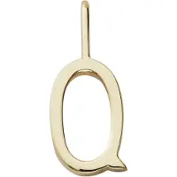 Design Letters Vedhæng Til Halskæde - Q - 18 K Guldbelagt - - OneSize - Smykker
