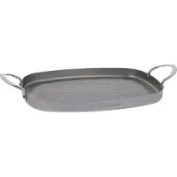 De Buyer Mineral B grillplade 2 håndtag 38x26 cm