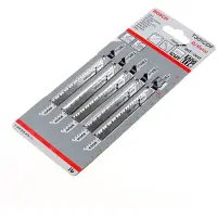 Bosch clean for Hard Wood T 301 CDF - Stiksavsklinge - for hardwood, slibende træforarbejdningsmaterialer, solidt træ, blødtræ, laminerede paneler - 5 stykker - T-skaft - længde: 117 mm