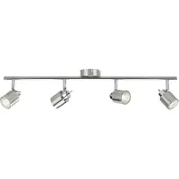 Philips Essentials Meranti lofts-/vægspot, 4x, Overflade spotlys, GU10, 4 pære(r ), LED, 220-240 V, Krom