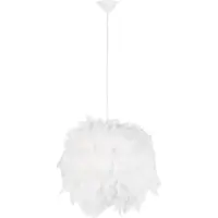 QAZQA Rustik pendellampe hvid - Feather