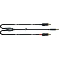 Cordial CFY 3 WCC, 2 x RCA, Hanstik, 3.5mm, Hanstik, 3 m, Sort