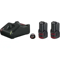 Bosch Professional 2x2.0ah Gal 12v-40 Starter Oplader Og Batteri