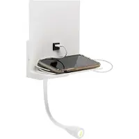QAZQA Moderne væglampe hvid med USB og fleksibel arm - Flero