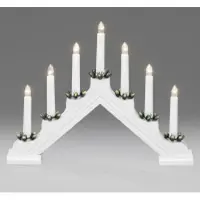 Konstsmide Elektrisk Julestage Hvid plast 7 lys 28cm 2310-210 Modsvarer: N/A