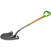 Verto 15G001, Spade, Sort, Grøn, Træ, Round point, Ergonomisk, D-formet, 29 cm