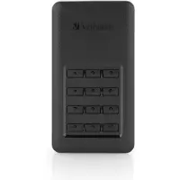 Verbatim Store 'n' Go bærbar 256 GB USB 3.0 Type-C ekstern SSD med tastatur, sort