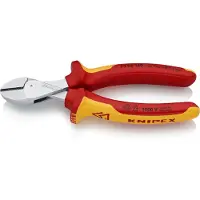 Knipex X-Cut, Diagonal tang, Krom-vanadium-stål, Plast, Orange, Rød, 160 mm, 175 g