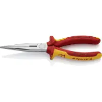 Knipex Fladrundtang med skær forkromet 200 mm