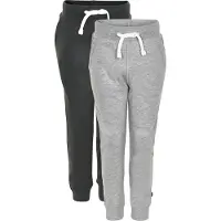 Minymo Sweatpants - 2-pak - Sort/Gråmeleret - - 1 år (80) - Sweatpants