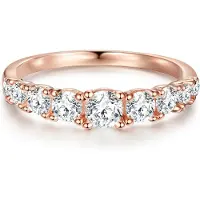 Trilani Ring rosa guld / transparent