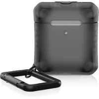 Itskins Spectrum // Frost - Beskyttelsescover til trådløse øreknopper - grov - Impacthane - sort - for Apple AirPods (1. generation, 2. generation)