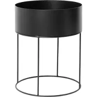 Ferm Living plant box rund sort