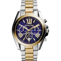 Michael Kors Analogt ur 'Bradshaw' blå / guld / sølv