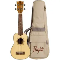 Flight DUS320 Soprano Ukulele Zebrawood B&S