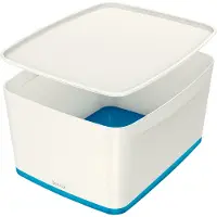 Leitz Opbevaringsboks MyBox WOW Large med låg Blå - (4 stk.)