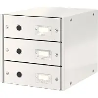Leitz Skuffekabinet A4 Click&Store med 3 skuffer hvid