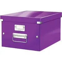 Leitz Click & Store WOW Medium opbevaringsboks, 85% recirkuleret karton Lilla